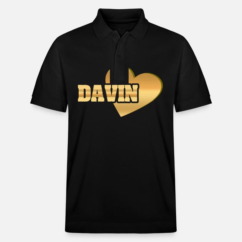 Gold Davin - Stanley/Stella Unisex Bio-Poloshirt PREPSTER - Schwarz