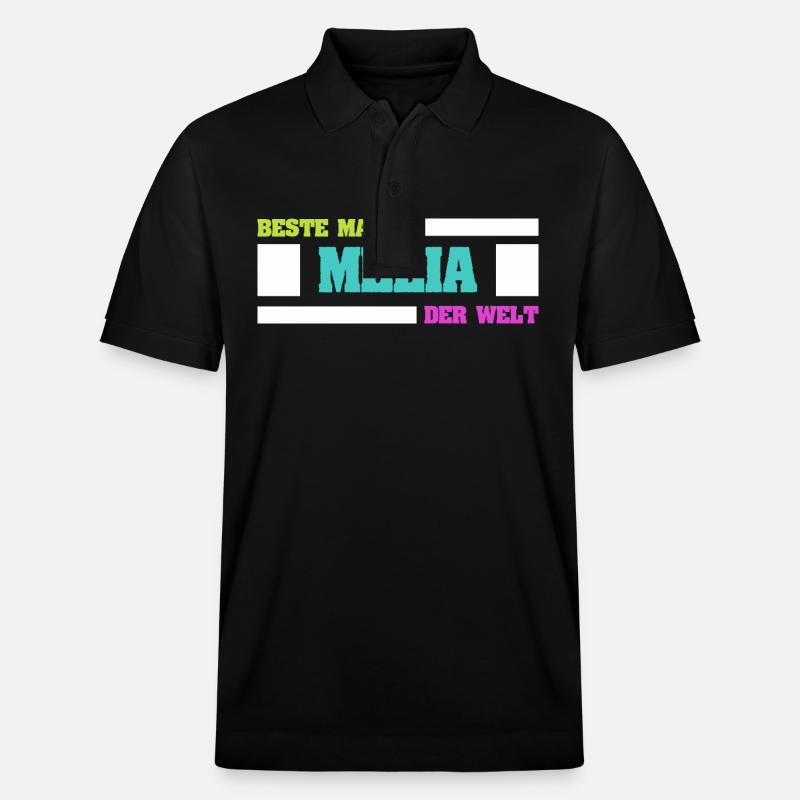 Mutter Melia - Stanley/Stella Unisex Bio-Poloshirt PREPSTER - Schwarz