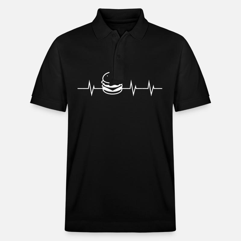 Heartbeat Burger - Stanley/Stella Unisex Bio-Poloshirt PREPSTER - Schwarz