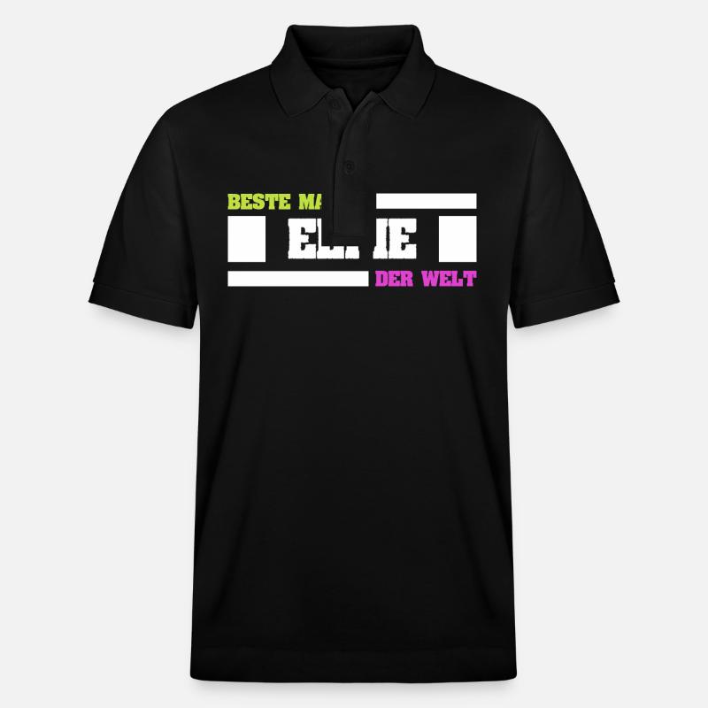 Elfie als Mutter - Stanley/Stella Unisex Bio-Poloshirt PREPSTER - Schwarz