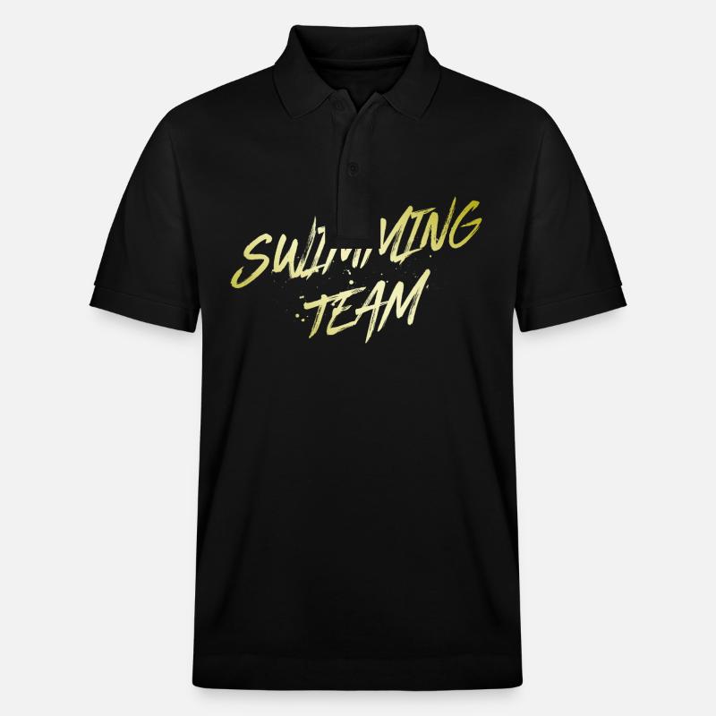 Swimming Team - Stanley/Stella Unisex Bio-Poloshirt PREPSTER - Schwarz