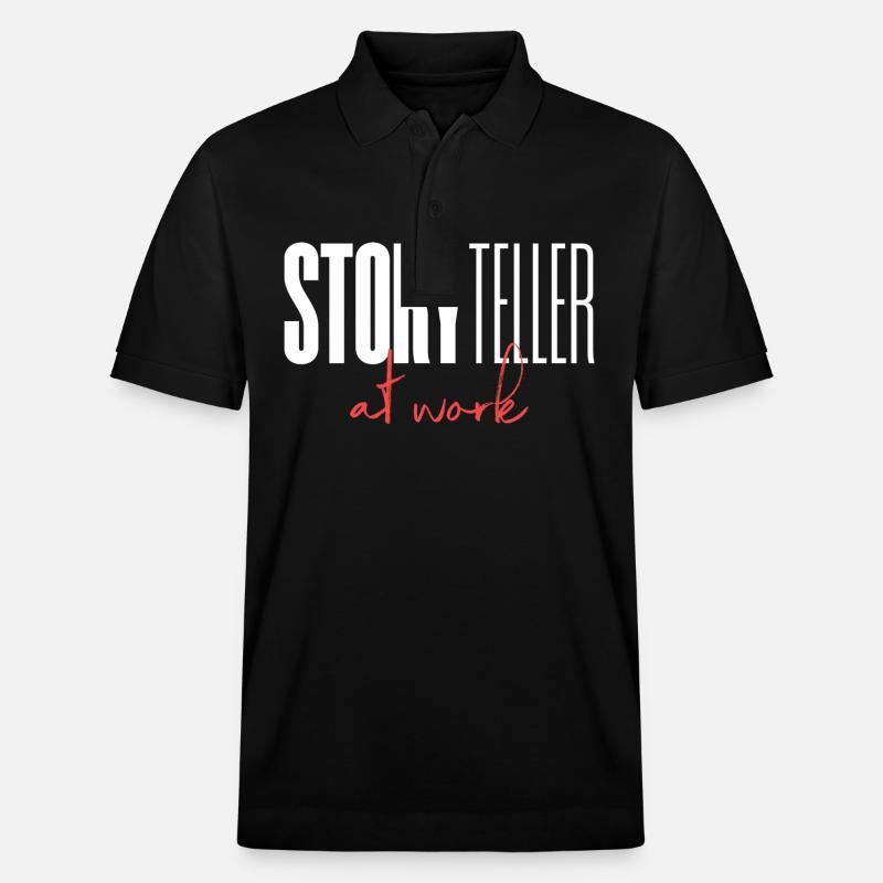 Conteur au travail - Polo PREPSTER bio Stanley/Stella Unisexe - noir