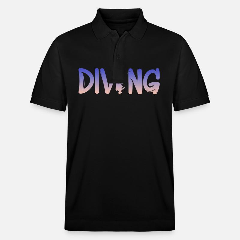 Tauchen Diving - Stanley/Stella Unisex Bio-Poloshirt PREPSTER - Schwarz
