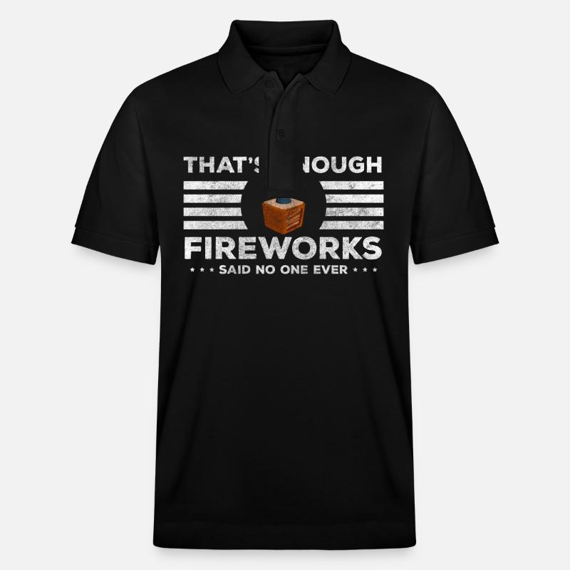Pyrotechnik Rakete Silvester - Stanley/Stella Unisex Bio-Poloshirt PREPSTER - Schwarz