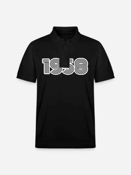 1958 - Stanley/Stella Unisex Organic Polo Shirt PREPSTER - black