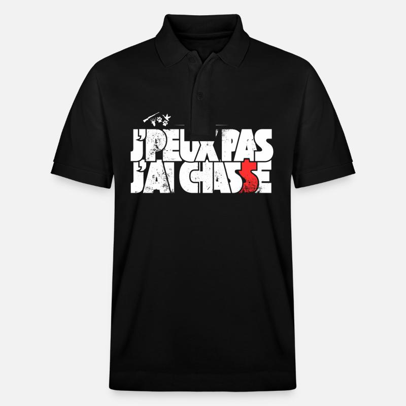 J'peux pas j'ai Chasse - Polo PREPSTER bio Stanley/Stella Unisexe - noir