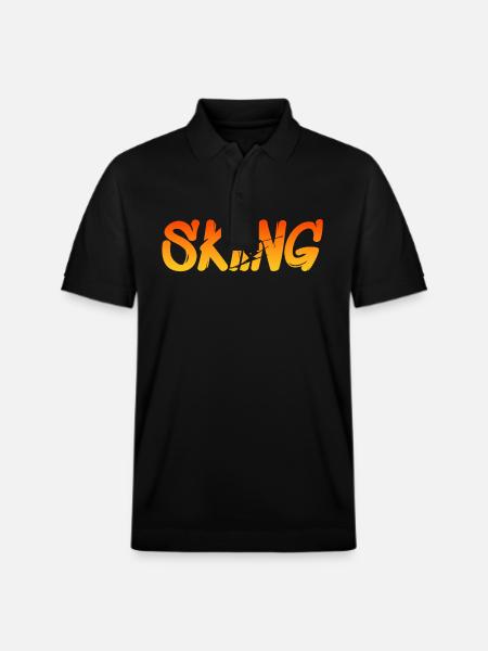 Skiing - Stanley/Stella Unisex Bio-Poloshirt PREPSTER - Schwarz