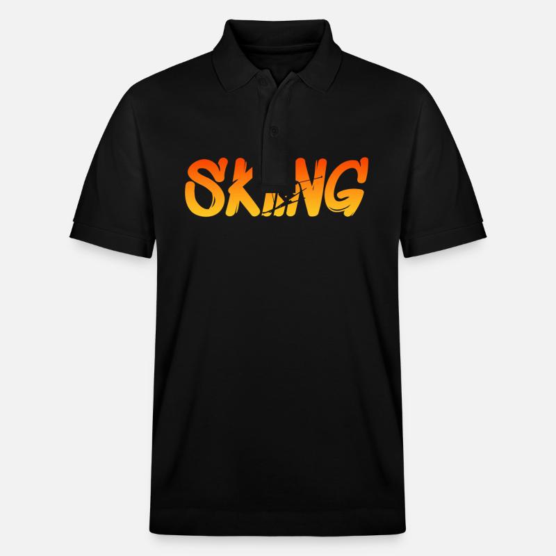 Skiing - Stanley/Stella Unisex Bio-Poloshirt PREPSTER - Schwarz
