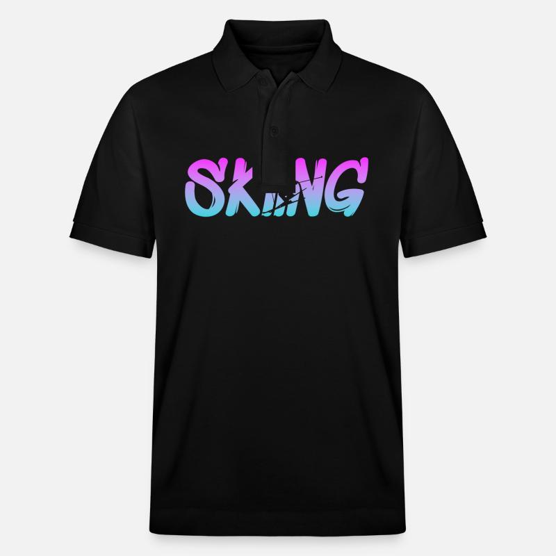 Skiing - Stanley/Stella Unisex Bio-Poloshirt PREPSTER - Schwarz