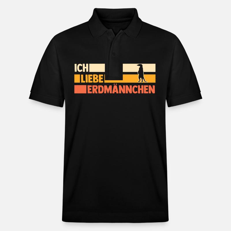 Erdmännchen - Stanley/Stella Unisex Bio-Poloshirt PREPSTER - Schwarz
