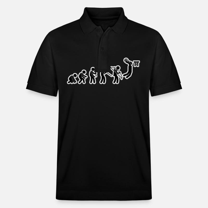 Evolution Basketball Black Grunge - Stanley/Stella Unisex Bio-Poloshirt PREPSTER - Schwarz