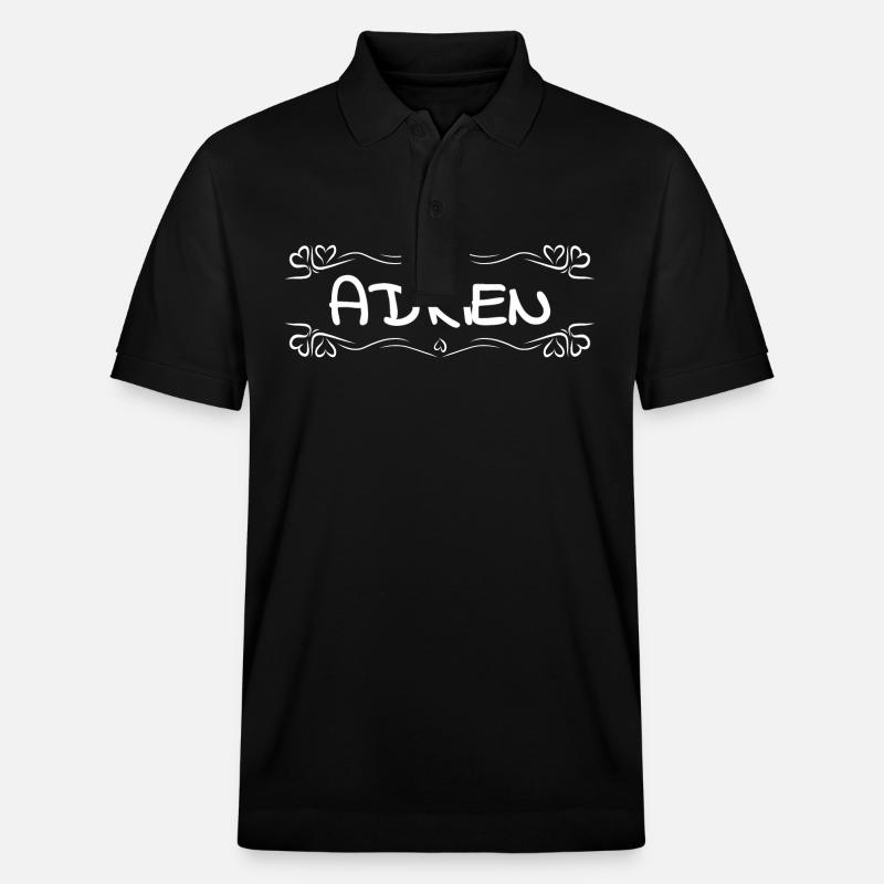 Adrien als Name - Stanley/Stella Unisex Bio-Poloshirt PREPSTER - Schwarz
