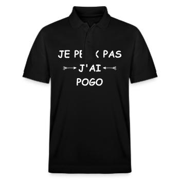 Je peux pas j'ai pogo - Polo PREPSTER bio Stanley/Stella Unisexe - noir - Devant - Roxy (174cm) & Andy (188cm)