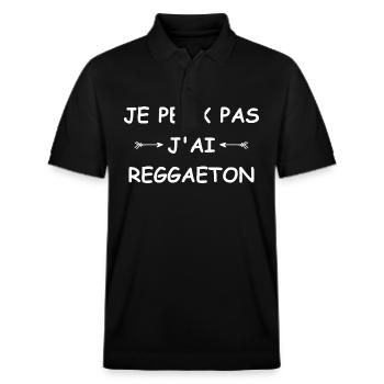 Je peux pas j'ai Reggaeton - Polo PREPSTER bio Stanley/Stella Unisexe - noir - Devant - Roxy (174cm) & Andy (188cm)