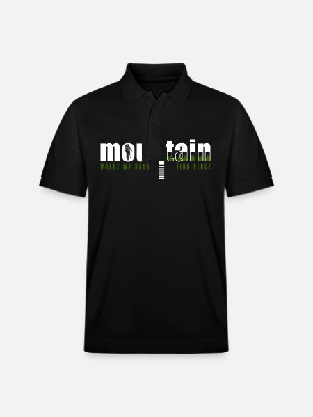 Mountaineering Summit Hobby Alps - Stanley/Stella Unisex Organic Polo Shirt PREPSTER - black