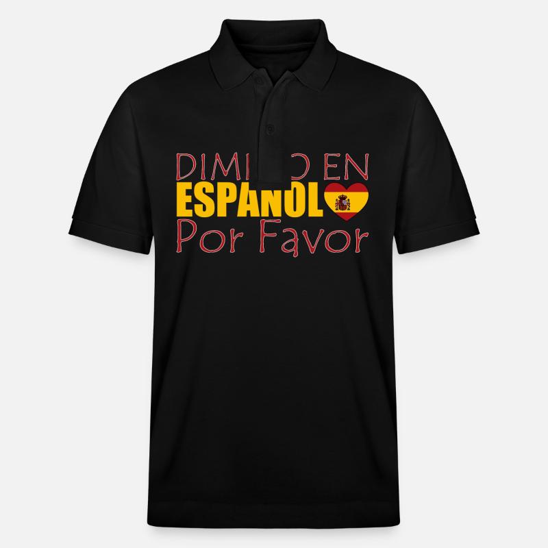 Spanisch Spanisch Lehrer Sprache - Stanley/Stella Unisex Bio-Poloshirt PREPSTER - Schwarz