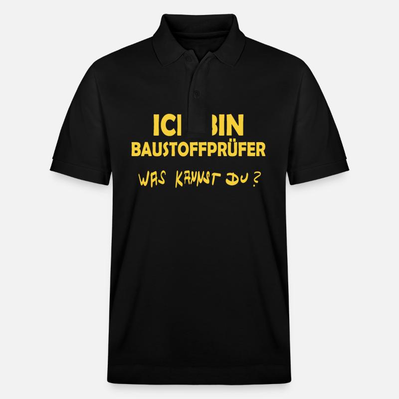 Baustoffprüfer - Stanley/Stella Unisex Bio-Poloshirt PREPSTER - Schwarz