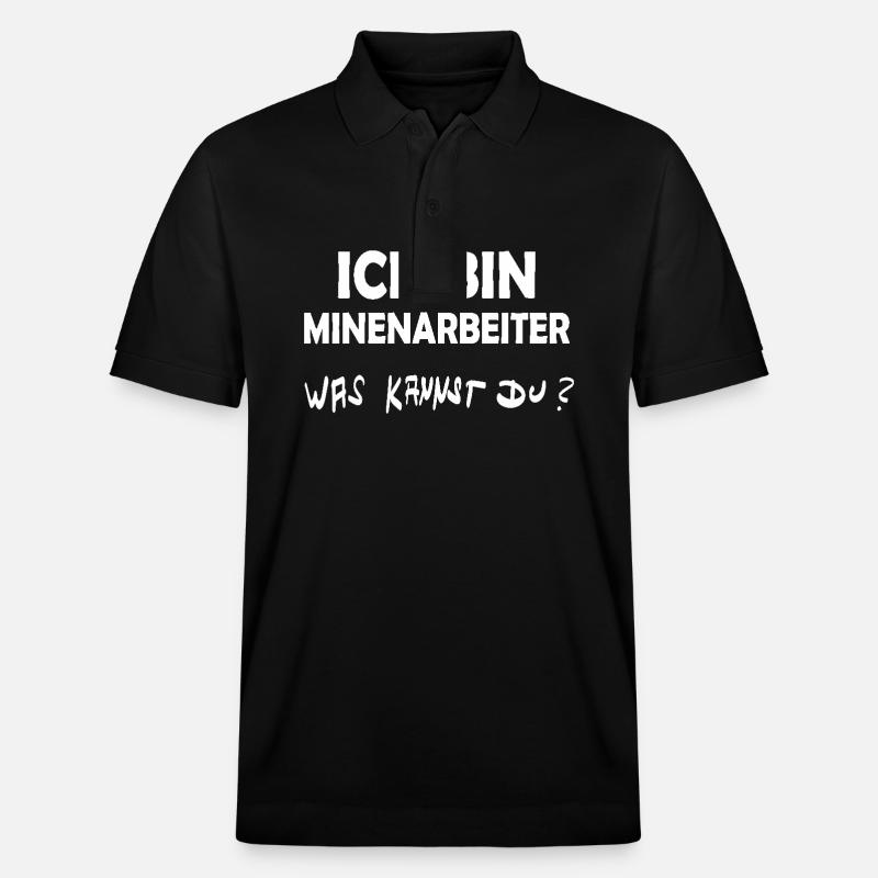 Profession : Mineur - Polo PREPSTER bio Stanley/Stella Unisexe - noir