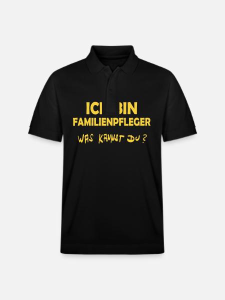 Aidant familial - Polo PREPSTER bio Stanley/Stella Unisexe - noir