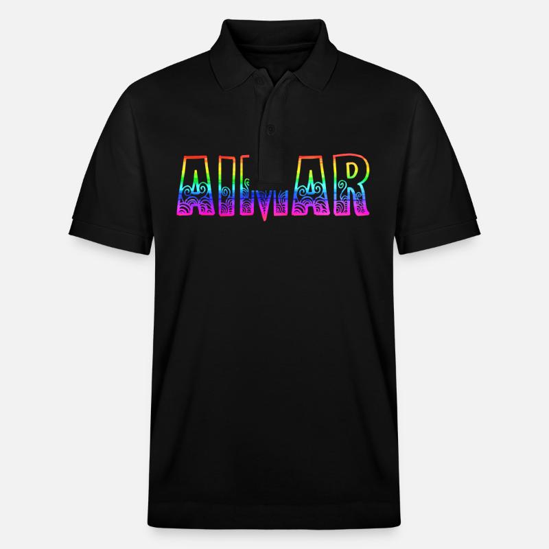 Aimar RS Rainbow - Stanley/Stella Unisex Organic Polo Shirt PREPSTER - black