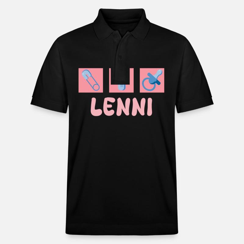 Lenni comme tétine - Polo PREPSTER bio Stanley/Stella Unisexe - noir