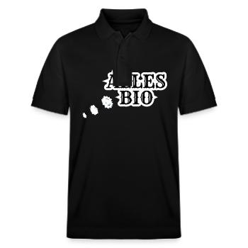 Alles Bio - Stanley/Stella Unisex Bio-Poloshirt PREPSTER - Schwarz - Vorne - Roxy (174cm) & Andy (188cm)