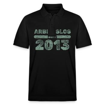 2013 2013 - Stanley/Stella Unisex Organic Polo Shirt PREPSTER - black - Front - Roxy (174cm) & Andy (188cm)