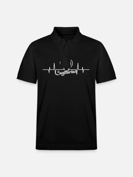Sagittarius Sagittarius Heartbeat - Stanley/Stella Unisex Organic Polo Shirt PREPSTER - black