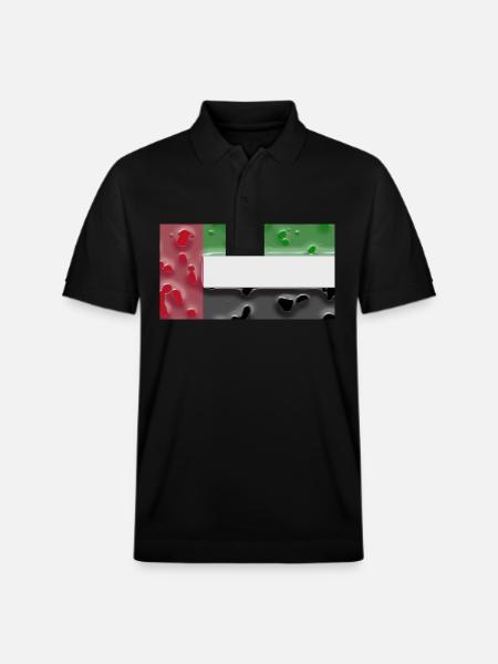 Gift for Emirates - Stanley/Stella Unisex Organic Polo Shirt PREPSTER - black