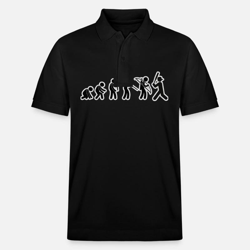 Evolution Baseball Noir Grunge - Polo PREPSTER bio Stanley/Stella Unisexe - noir