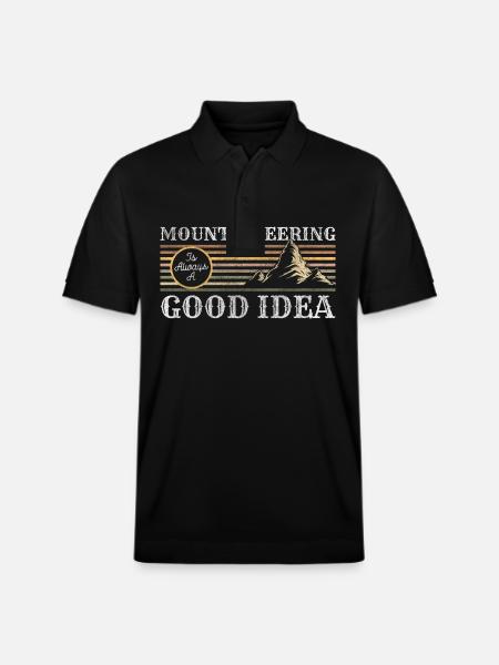 Mountaineer Summit Hobby Rope - Stanley/Stella Unisex Organic Polo Shirt PREPSTER - black
