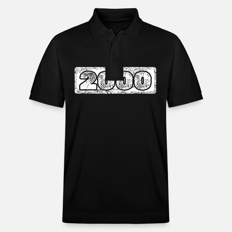 Zahl 2000 - Stanley/Stella Unisex Bio-Poloshirt PREPSTER - Schwarz