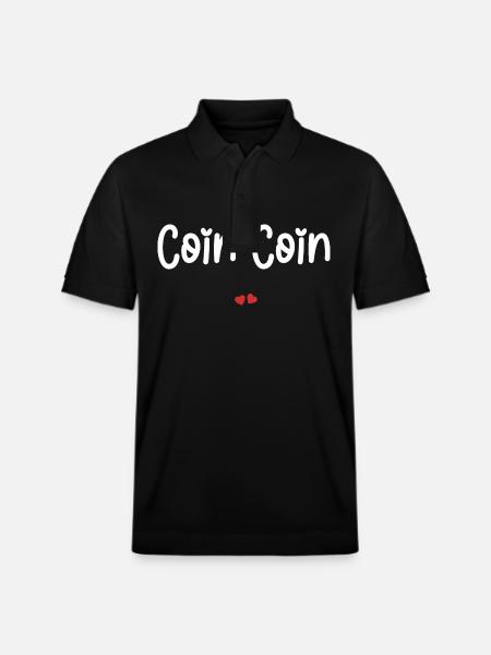 Coin coin - Polo PREPSTER bio Stanley/Stella Unisexe - noir