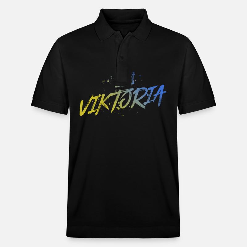Viktoria - Stanley/Stella Unisex Bio-Poloshirt PREPSTER - Schwarz
