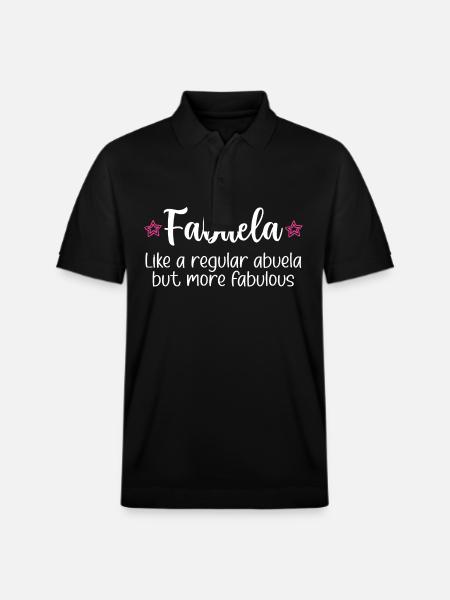 Fabuela Fabulous Abuela Grand-mère espagnole - Polo PREPSTER bio Stanley/Stella Unisexe - noir