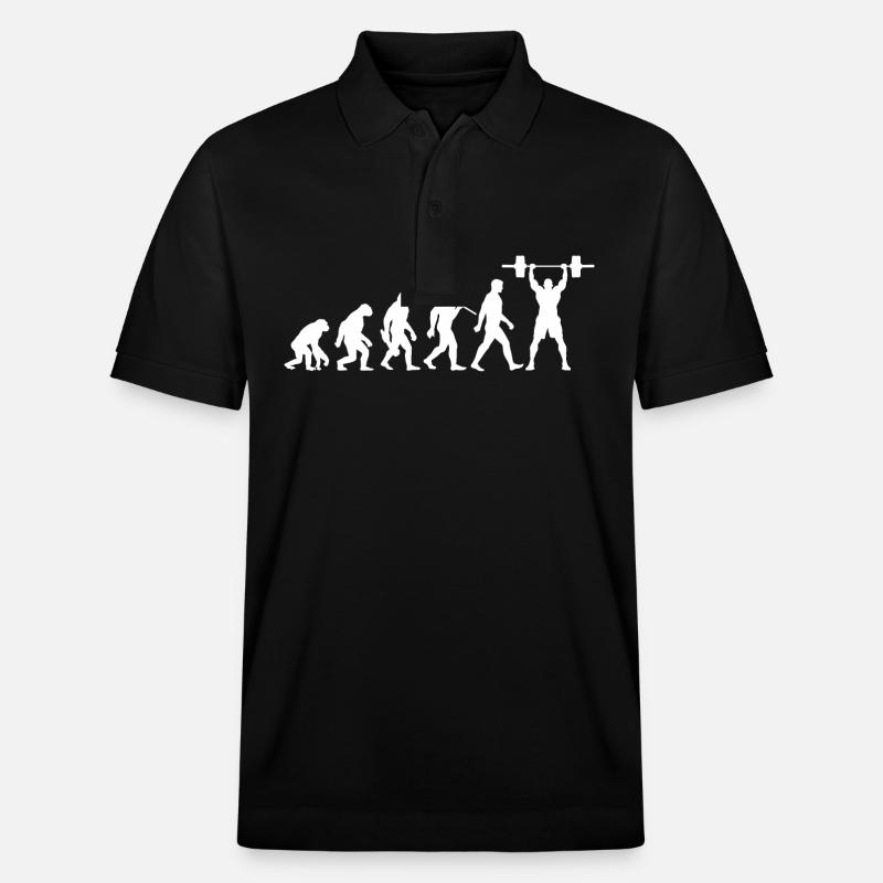 Evolution - Weightlifting - Weight Lifting - Stanley/Stella Unisex Organic Polo Shirt PREPSTER - black