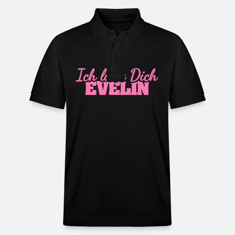 Geschenk für Evelin - Stanley/Stella Unisex Bio-Poloshirt PREPSTER - Schwarz