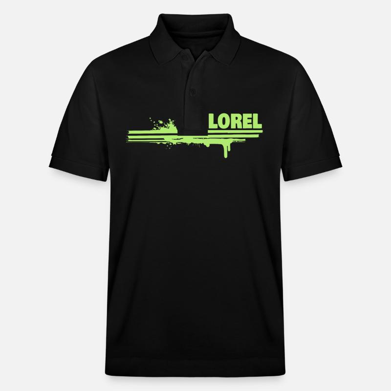 Farbklecks Lorel - Stanley/Stella Unisex Bio-Poloshirt PREPSTER - Schwarz
