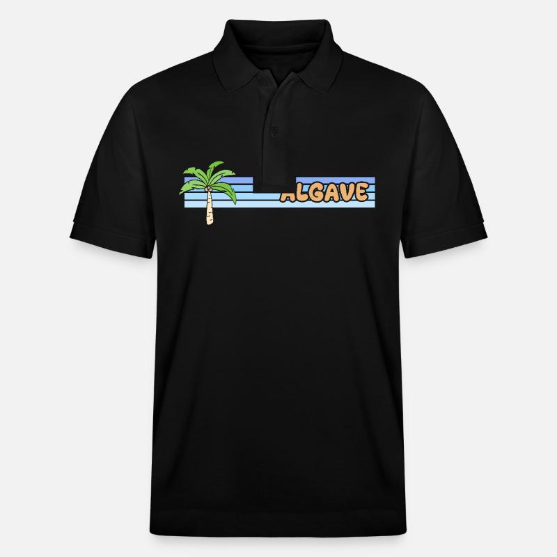 Algave als Urlaub - Stanley/Stella Unisex Bio-Poloshirt PREPSTER - Schwarz