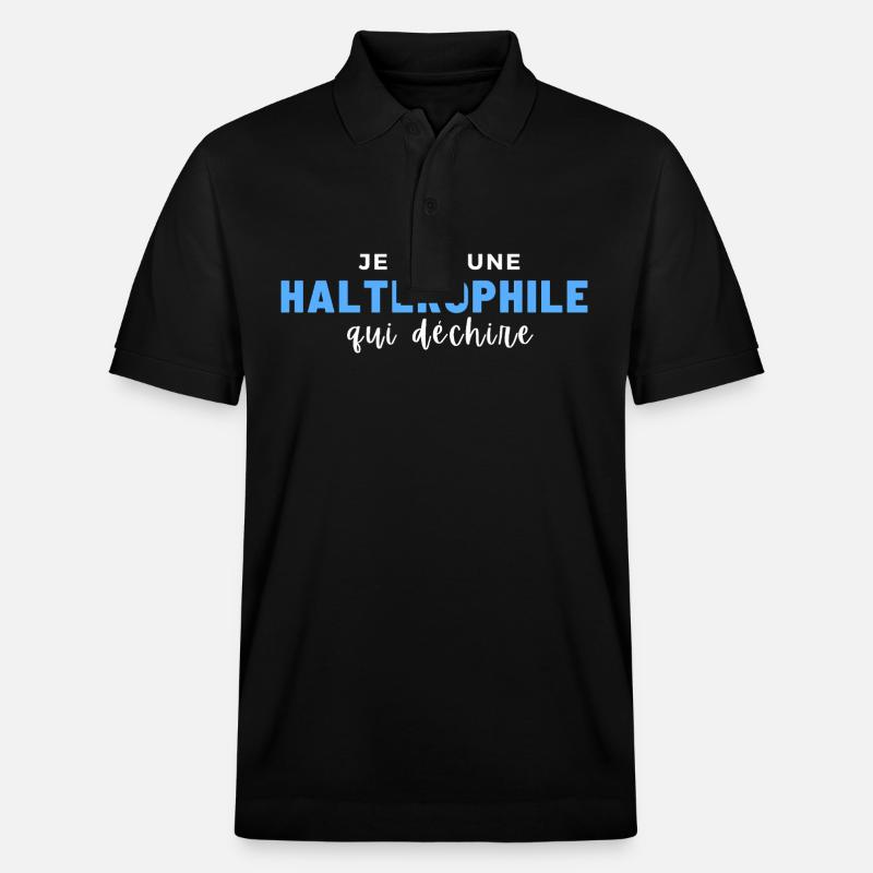 halterophile qui déchire - Polo PREPSTER bio Stanley/Stella Unisexe - noir
