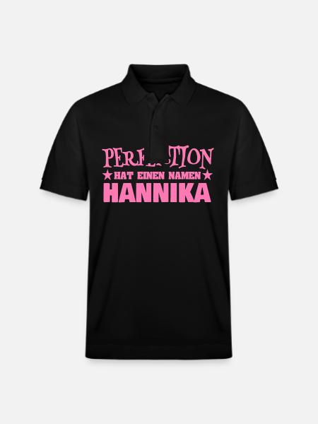 Woman's name Hannika - Stanley/Stella Unisex Organic Polo Shirt PREPSTER - black