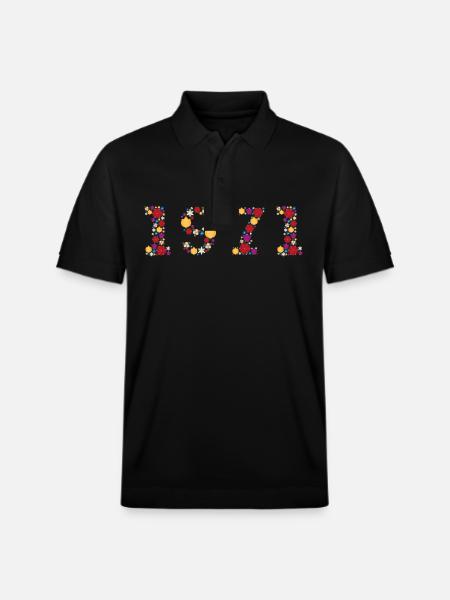 Flowers 1971 - Stanley/Stella Unisex Bio-Poloshirt PREPSTER - Schwarz