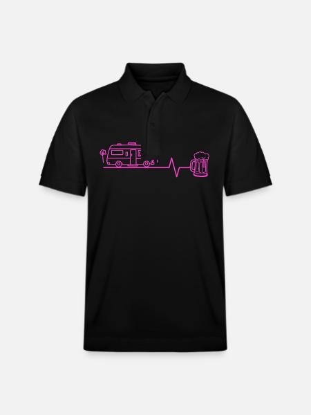 Camping-car & bière - Polo PREPSTER bio Stanley/Stella Unisexe - noir