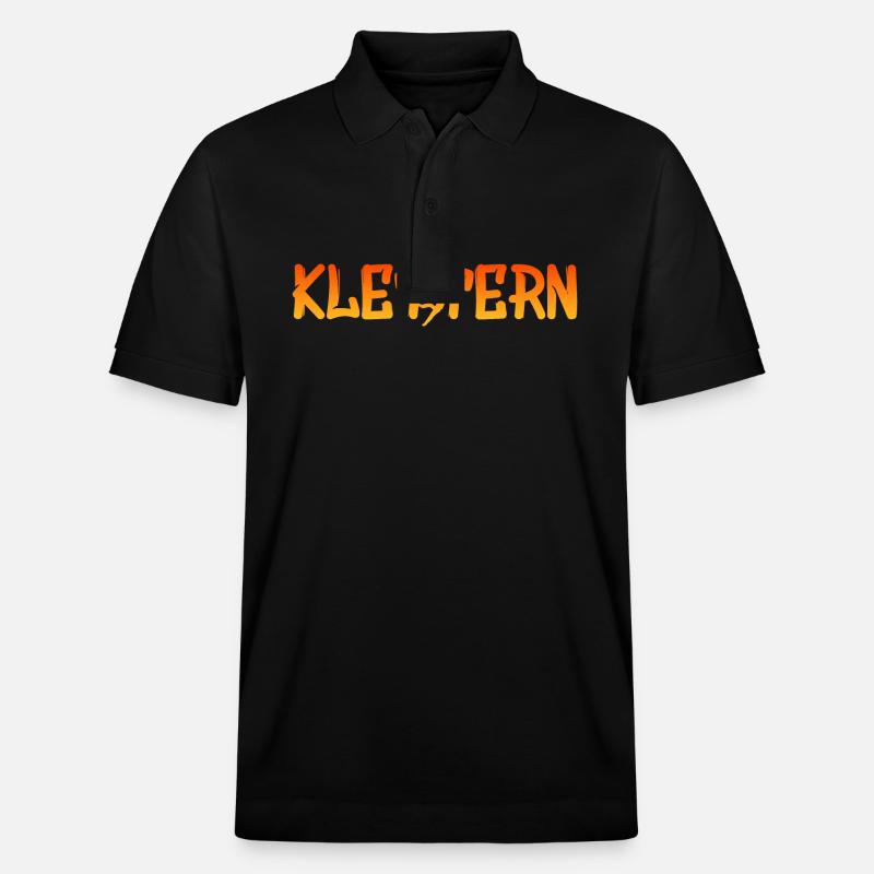 Klettern Geschenk Kletterwand - Stanley/Stella Unisex Bio-Poloshirt PREPSTER - Schwarz