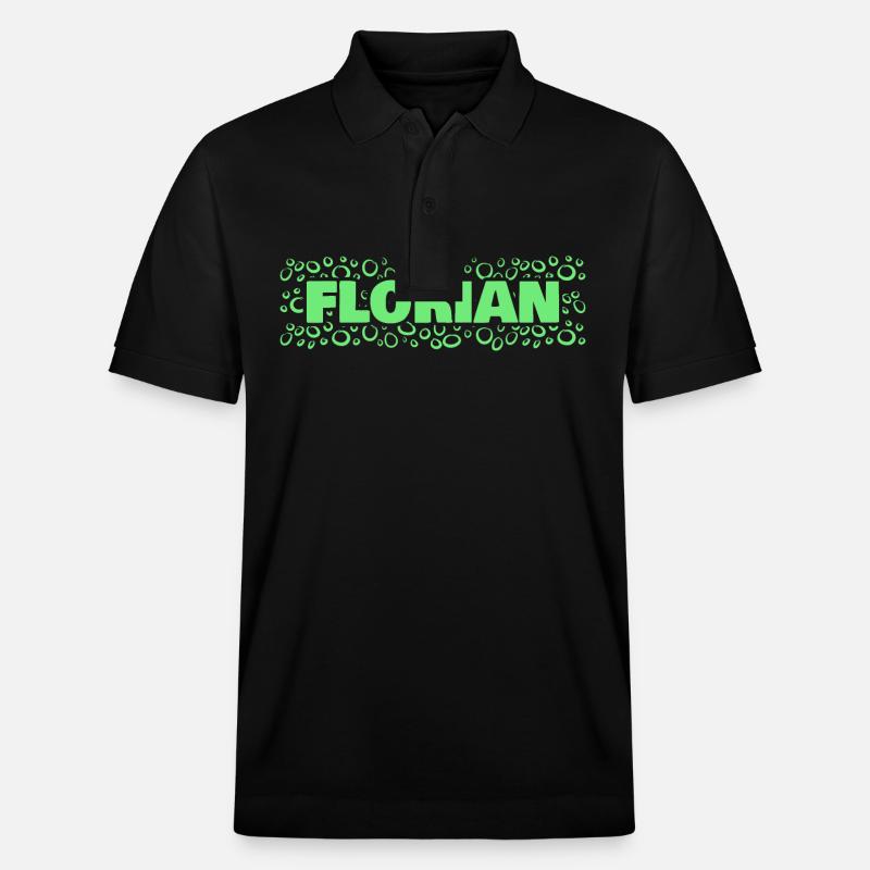 Vorname Florian - Stanley/Stella Unisex Bio-Poloshirt PREPSTER - Schwarz