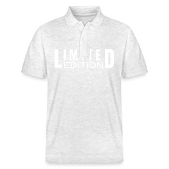 Limited Edition - Stanley/Stella Unisex Organic Polo Shirt PREPSTER - heather white - Front - Roxy (174cm) & Andy (188cm)