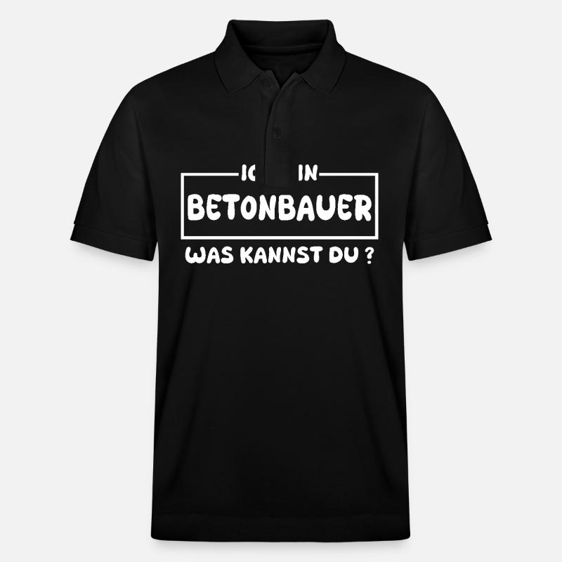 Métier de bétonnier - Polo PREPSTER bio Stanley/Stella Unisexe - noir