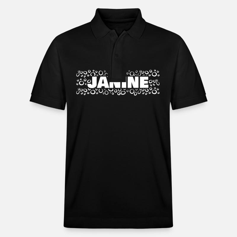 Janine comme prénom - Polo PREPSTER bio Stanley/Stella Unisexe - noir