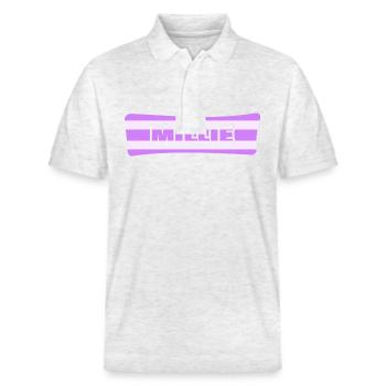 Wedding Millie - Stanley/Stella Unisex Organic Polo Shirt PREPSTER - heather white - Front - Roxy (174cm) & Andy (188cm)