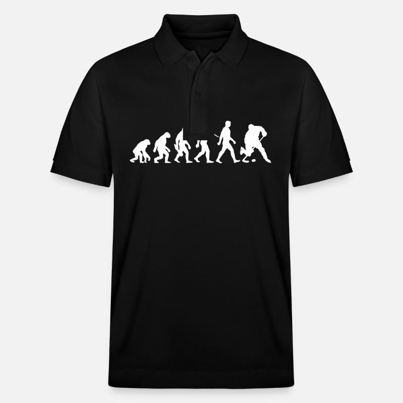 Evolution - Eishockey - Puck - Wintersport - Stanley/Stella Unisex Bio-Poloshirt PREPSTER - Schwarz